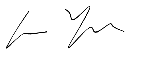 Signature of Hans Yang
